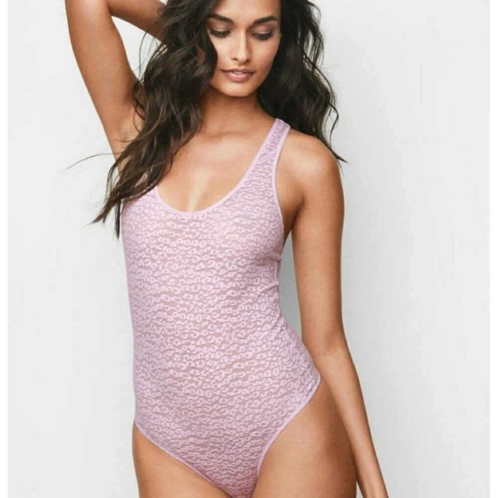 leopard print lace teddy bodysuit thong